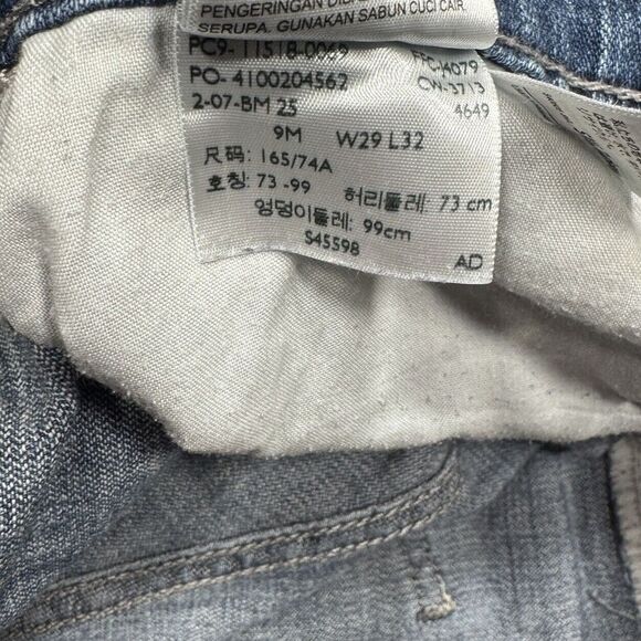 Levis 518 Jeans Juniors 9 Superlow Bootcut Blue Denim Stretch Measures 32 x 30.5 - Picture 4 of 11